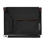 Mayplous A5 Conference Folder Business Organiser Bag Notepad Carrying Case Document Case A5 Portfolio Organiser (Jet Black)