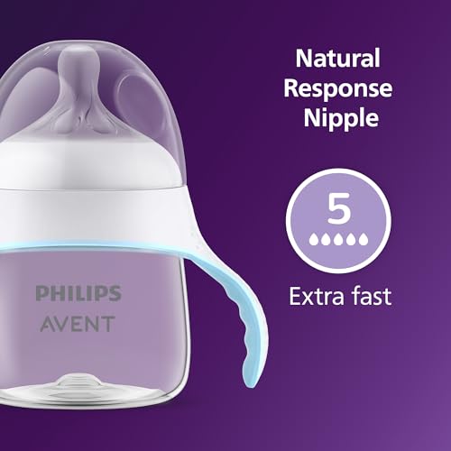 Philips Avent Natural Trainer Cup with Extra Fast Flow Natural Response Nipple (Flow 5) and Soft Spout, 5oz, SCF263/01 by Philips Avent - Image 7