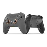 SCUF ENVISION PRO Sans Fil V2 (2025) Manette de Jeu Pour PC Uniquement – Manettes Anti-Dérive – Cinq Touches G Reprogrammables – Palettes Arrière Reprogrammables – Gâchettes Instantanées – Gris Acier