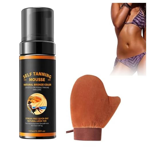 Selbstbräunungsmousse, Self Tanning Foam Dark, Selbstbräuner Mousse für tiefdunkle Bräune, Selbstbräuner für Gesicht und Körper