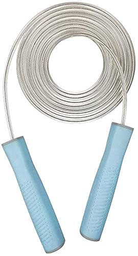 QIANMEI Corde à Sauter, Sports à Sauter Une Corde Adulte | Corde de Fil réglable de poignée de Silicone | Minceur Fat Étroiement aérobique à l'intérieur/à l'extérieur (Color : Blue) Cover