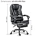 Blisswood Executive Office Chair For Home, 2 Point Massage Office Chair With Footrest & Lumbar Support, Recliner Computer Desk Chair, Ergonomic Swivel Gaming Chair Black For Home Office