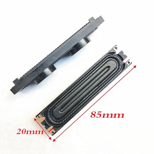 Image of DHRUVPRO 2-Pc 6Ω (ohm) 10W Rectangle Shape LED TV Bass Internal Speaker Part (85mm x 20mm) Pair