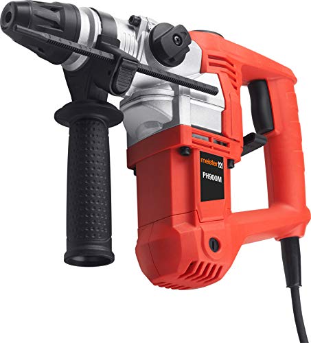 Meister Pneumatischer Bohrhammer 900 Watt, PH900M - SDS-Plus Aufnahme - 3,5 Joule Schlagenergie - Zusatzhandgriff & Tiefenanschlag / Bohrmaschine mit Hammerwerk / Kombihammer / 5402860 Rot – Bild 3