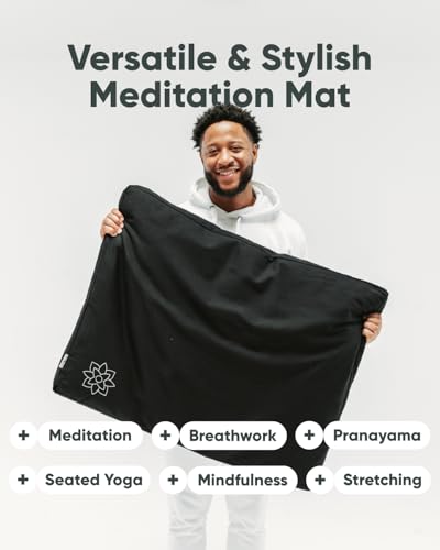 Mindful & Modern Zabuton Meditation Mat - Cotton Filled Yoga and Meditation Pad - Zabuton Meditation Cushion for Kneeling and Sitting Support - Large Rectangular Sitting Floor Pillow for Bench or Zafu extra image 3 preview