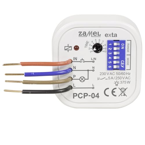 Zamel PCP-04 Zeitrelais Multifunktionsrelais für Unterputz Dosen Zeitschalter 8 Verschiedene Funktionen Zeitsteuerung Zeitschaltung Impulsrelais