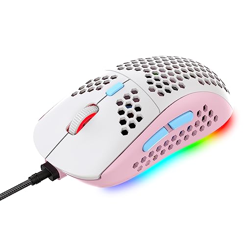 Amazon | MAMBASNAKE M8ゲーミングマウス ハニカムデザイン 69g超軽量