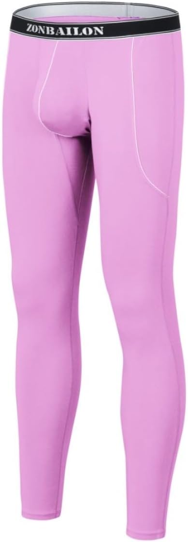 Mens Leggings,Long Johns，Low Rise and Thin Style Thermal Pants for Men,Mens Lightweight Baselayer Leggings