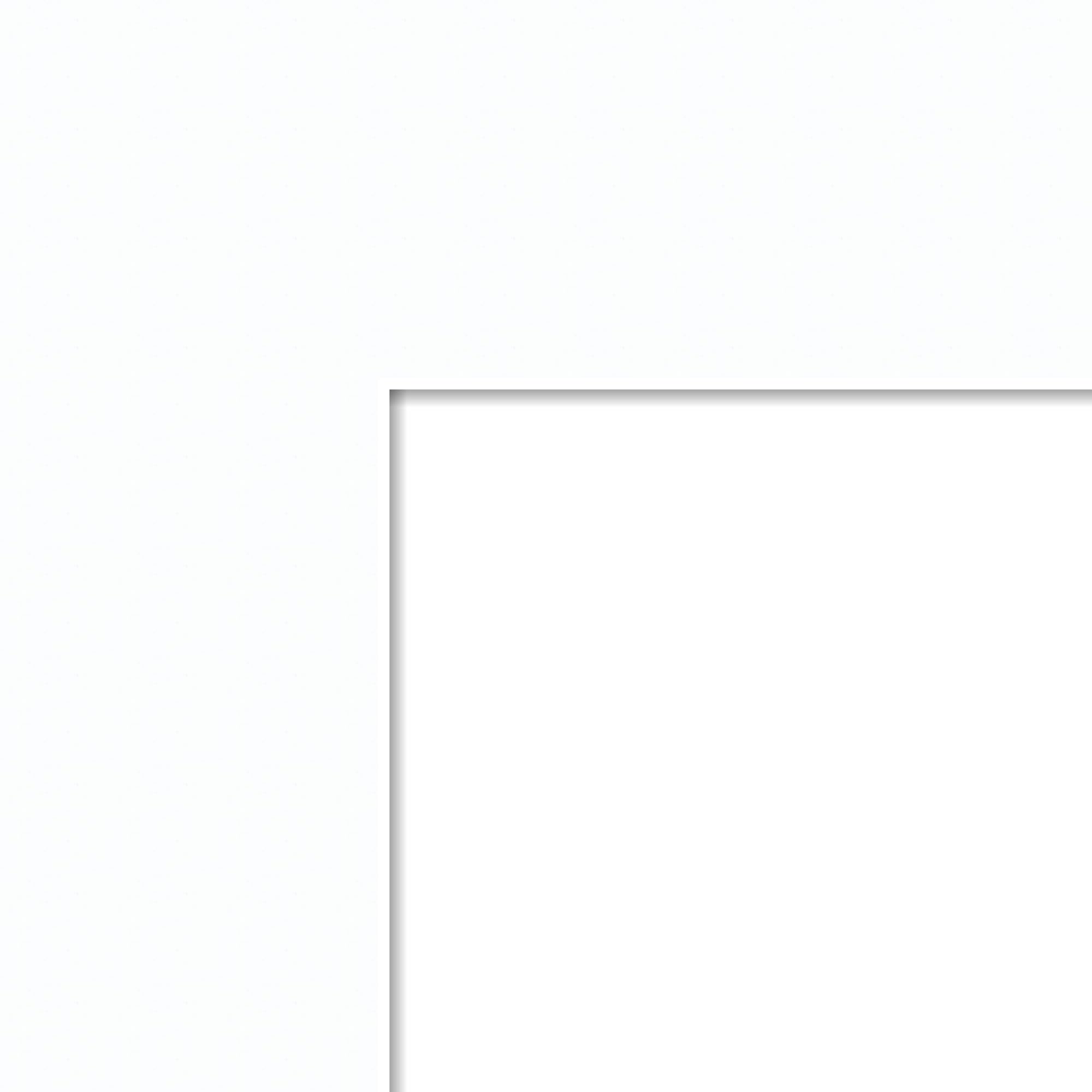 22x22 Smooth White / Super White Custom Mat for Picture Frame with 18x18 opening size (Mat Only, Frame NOT Included)