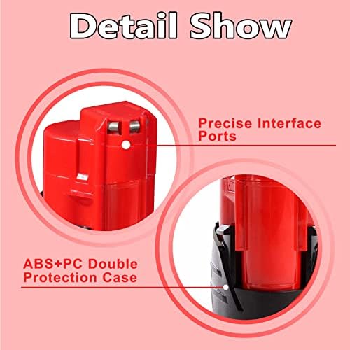 2Pack 12V 3.5Ah Battery Replacement for Milwaukee M12 Lithium-ion 12V Battery XC 48-11-2440 48-11-2402 48-11-2411 48-11-2412
