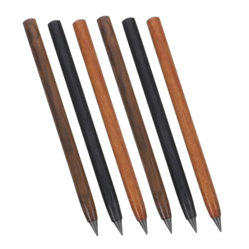 Generico Set 6 Matite in Legno Massello senza Tempera per Scrittura e Disegno Estensione Automatica della Punta Tecnologia Anti-Rottura Strumenti di Scrittura per Scuola Ufficio e