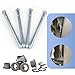 UGSHY Pack-16 Car Door Hinge Pin Set, Durable Bushing Repair Kit with E-Ring Clamp, Automobile Modification Accessories, Compatible with Chevrolet GMC (Silver)