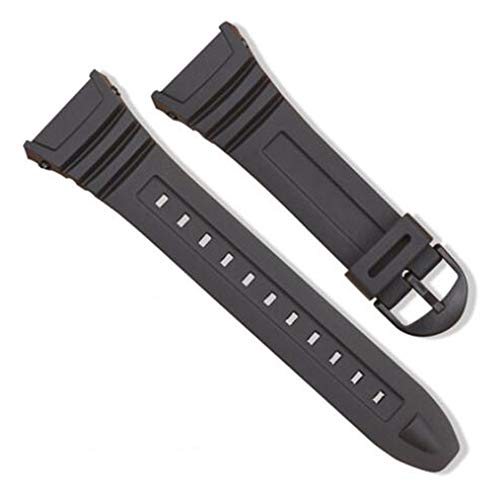HHuin Silikon Uhrenarmband Edelstahl Dornschließe Armband für Casio W-96H Sport Herren Damen Armband Armbänder Cover