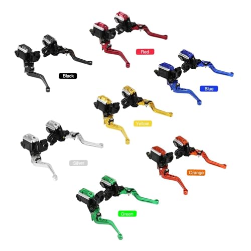 Bomba de embrague freno hidráulico de 22 mm para manillar de motocicleta Yamaha en color negro izquierdo 4