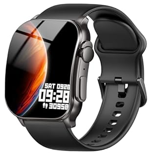 2.01-Inch HD Screen & Custom Watch Faces: This smart watch for men features a stunning 2.01-inch high-definition curved full-touch AMOLED display. The premium curved glass screen offers a wider viewing angle, delivering ultra-fluid visuals, razor-sha...