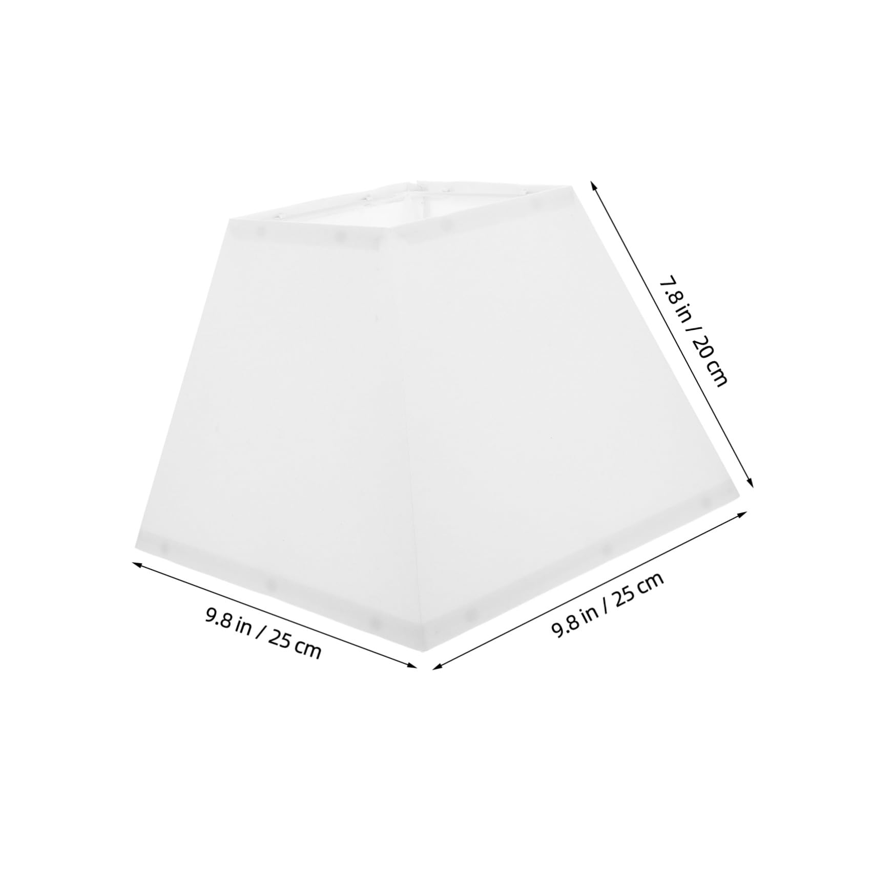 Paralume Quadrato 25 CM per Lampada da Tavolo e Lampada da Terra Struttura in Ferro, Facile da Rimuovere, Design Raffinato per Decorazione d'Interni