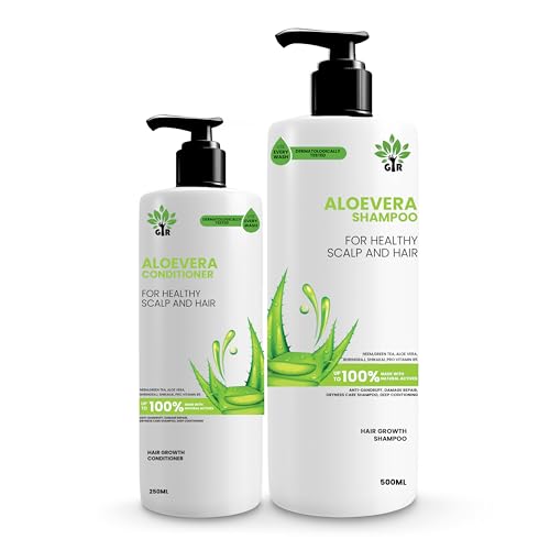 Image of GIR Aloe Vera Shampoo - 500 ML & Conditioner -250 ML- for Silky Smooth Hair & Scalp Nourishment - Combo Pack