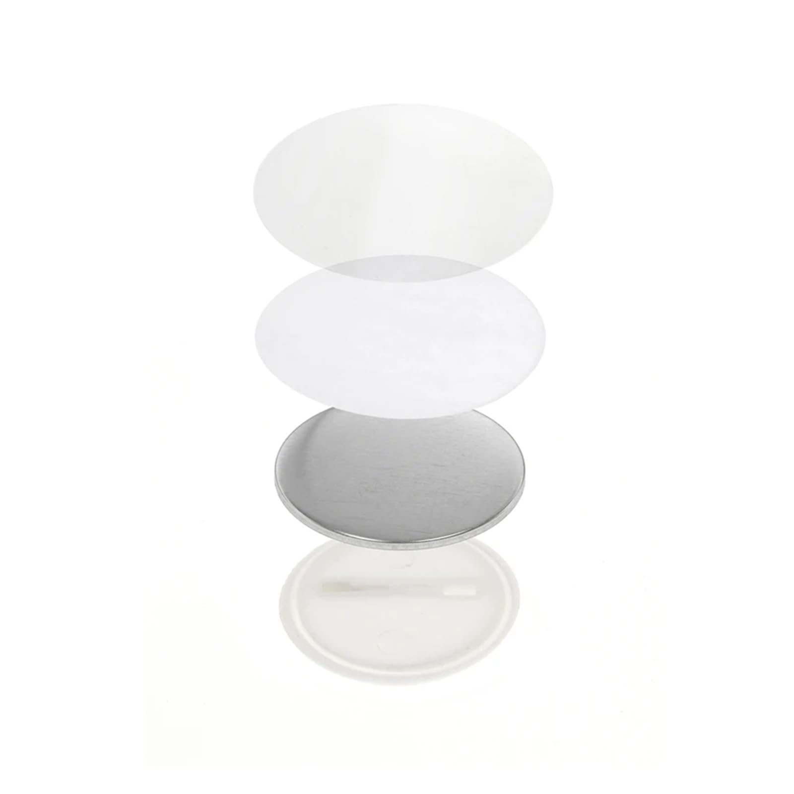 200 zestawów pustych części do guzików 25 mm/37 mm/44 mm/50 mm do maszyny do produkcji guzików, materiały do produkcji okrągłych znaczków DIY Produkcja DIY(50mm)