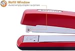 Bostitch Office Professional Metal Desktop Stapler, 20 Sheet Capacity, No Jam, Opens for Tacking, Staple Supply Indicator, Rubber Base, Black
