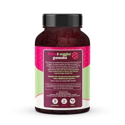 The Wellness Company Kids Naturals Fruits & Veggie Gummies – Daily Nutrition Support | 120ct (2 Month Supply) - Image 3