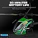 FLYCOLOR F03 RC Helicopter 4Channel 2.4Ghz Remote Control with 6-Axis Gyro and Altitude Hold and One Key Take Off for Beginner RTF (Green)