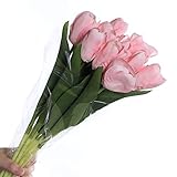 Color: estas flores de tulipánes falsas vienen en una combinación multicolor de blanco, rosa, naranja, rojo, morado, amarillo, etc. Son una excelente opción cuando necesita un toque de color, ya que se adaptarán a sus diversos proyectos de decoración.