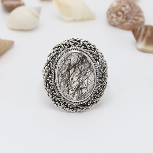 Bague en quartz tourmaline en argent pour sublimer vos soirées - 6
