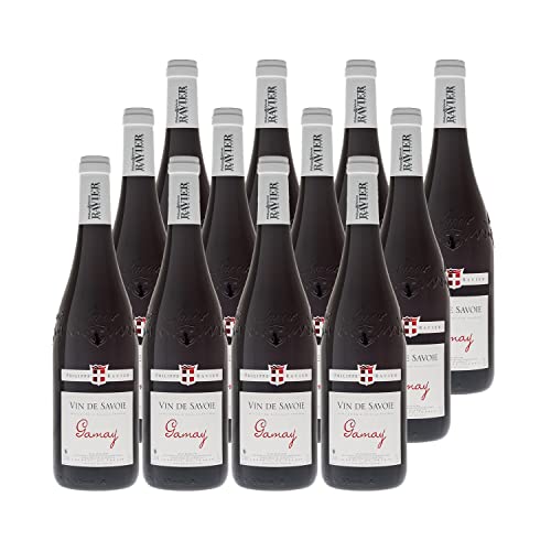 Vin de Savoie Gamay Rouge 2021 - Philippe et Sylvain Ravier - Vin AOC Rouge de Savoie - Bugey - Lot de 12x75cl - Cépage…
