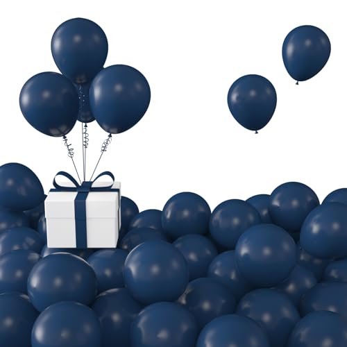 Image of KALOR Navy Blue Balloons,100 Pcs 5 Inch Mini Matte Latex Balloons for Balloon Garland Arch, Birthday Decoration, Wedding Party, Baby Shower Decorations
