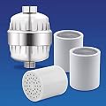 AquaBliss Revitalizing Shower Filter w/ 1 Replaceable Multi-Stage Filter Cartridge Inside - Plus 3 Extra SFC100 Filter Cartridges (Exclusive Bundle)