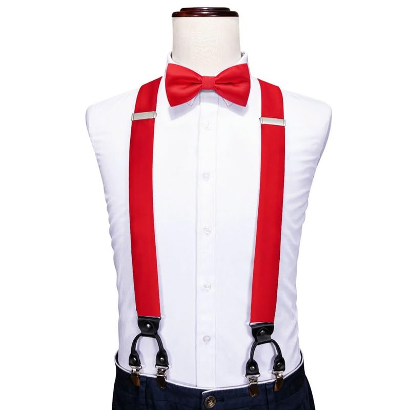 Set Clásico de Tirantes y Pajarita de Seda para Hombre miniatura 5