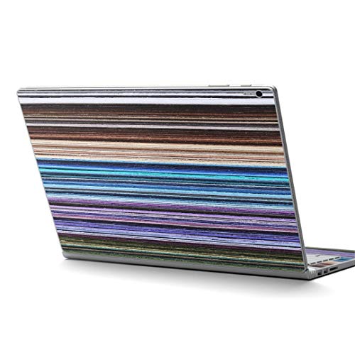 igsticker Surface Book2 Book3 15inch 専用 スキンシール サーフェス ブック 15インチ用 シール 000201 クール ボーダー カラフル