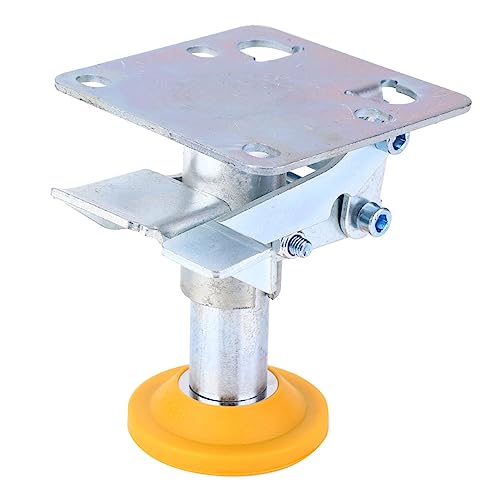 Yusat Trolley-Bremsbodenschloss, Manganstahl, Trolley-Karrenschloss mit TPU-Pad 10,2-12,7 cm große Rollen (X-75-32-3)