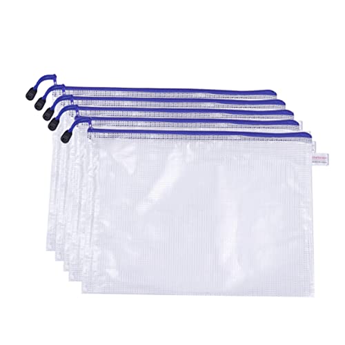 Tofficu 12 Pçs Bolsa De Armazenamento Bolsa De Contas Pasta A5 Organizador De Pasta Com Zíper Suport
