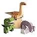 Cubles Dinosaur 3 Pack - Tyrannosaurus Rex, Triceratops, Brontosaurus. Build Your Own 3D Product Figures. A Sturdy No Glue No Scissors Activity. Made in The USA