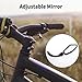 TUCKBOLD Bike Rearview Mirror 11.2x4.5cm Adjustable | Front Left Handlebar Bike Mirror Black with Mounting Accessories for Bicycle Mountain Road Bike 1 Set