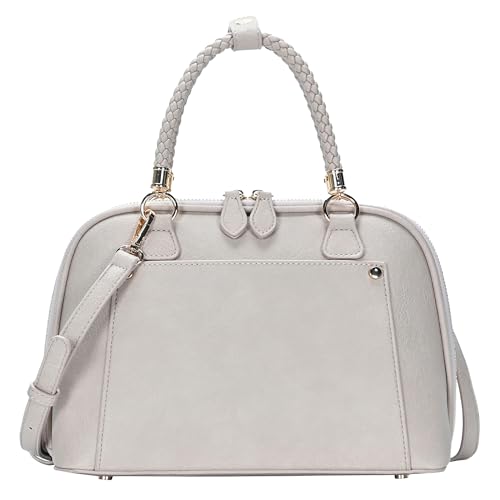 Madison West Camila Satchel | Handbag for Women | Vegan Leather, Canvas or Straw Purse with Top Handle & Crossbody Strap |