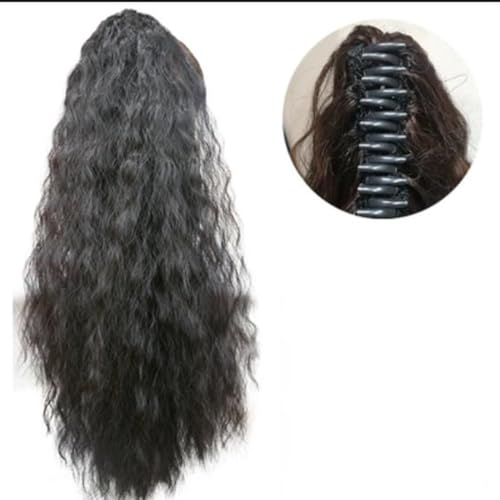 Extension queue de cheval bouclée noire 50cm pour corriger un manque de longueur - 7