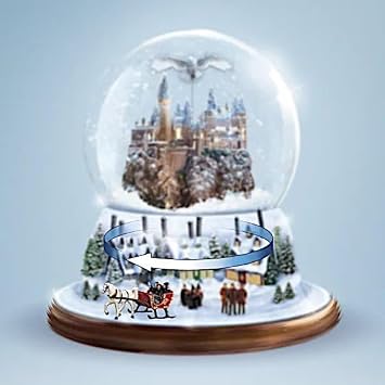 I'd Rather Stay at Hogwarts Rotating Musical Glitter Globe