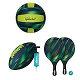 Waboba Sport Beach Pack – Includes 9 Inch Water Football, Beach Volleyball & Paddle Set – Perfect Summer...