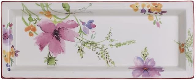 Villeroy & Boch Mariefleur prezenty prostokątne, porcelana premium z wzorem kwiatowym, romantyczny styl wiejski, biały/kolorowy