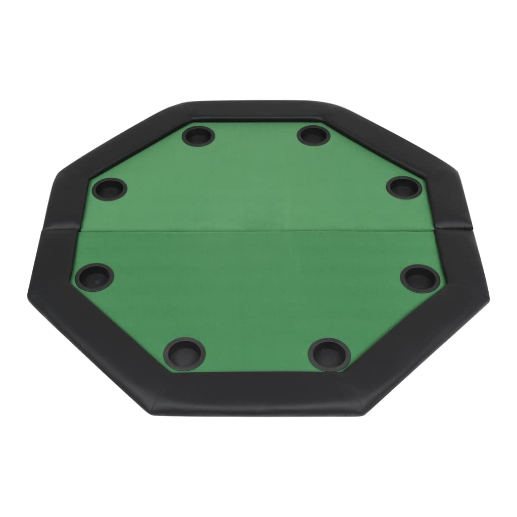 Mobili con 8-Player Pieghevole Poker Tavolo 2 Pieghe Ottagonale Verde