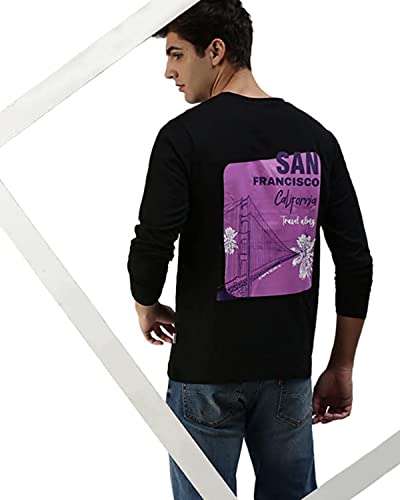 Image of Veirdo Pure Cotton Full Sleeves Round Neck Cool & Stylish Graphic Printed T-Shirt for Men & Boys
