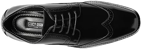 Stacy Adams Men's Adler Slip Resistant Cap Toe Oxford, Black, 8 W US | Image 5