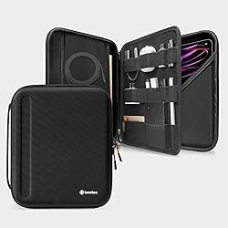 tomtoc Portfolio Funda para iPad Pro 12,9´´ M2&M1(6.ª/5.ª/4.ª/3.ª Gen)2022-2018, Bolsa de Almacenamiento para Accesorios/Teclado/Cargador/Apple Pencil, Protectora para Surface Pro 12.3''