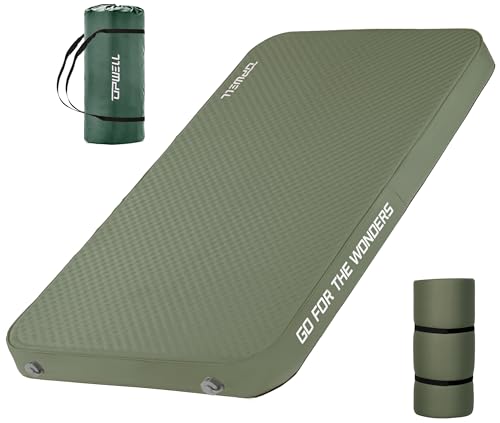 UPWELL-Self-Inflating-Sleeping-Pad-45-Thickness-Camping-Mattress-with-Solid-Foam-Double-Sleeping-Mat-Portable-Fast-Inflation-for-Outdoor-Mat-Portable-Roll-Up-Bed-Green