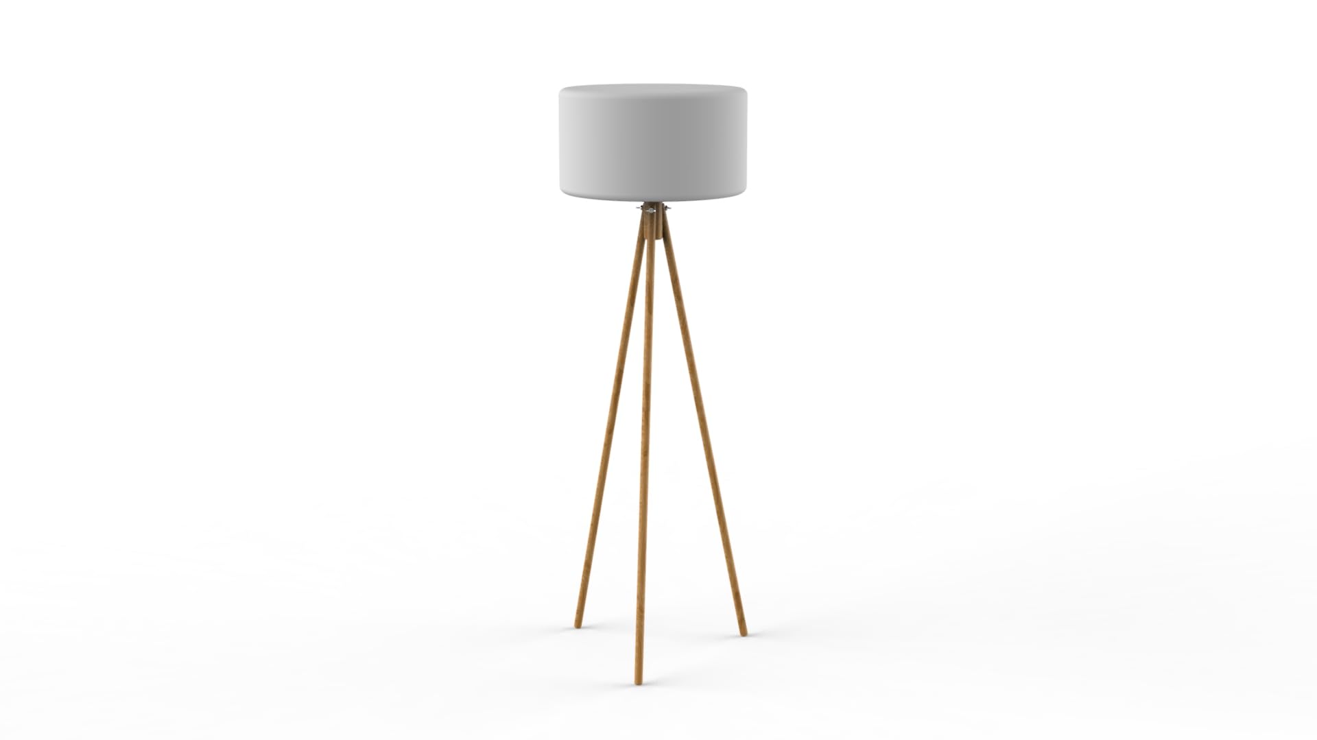 CHLOE-Lámpara de pie para exteriores trípode LED RGB Solar Inalámbrico Madera/Polietileno H140cm Blanco New Garden
