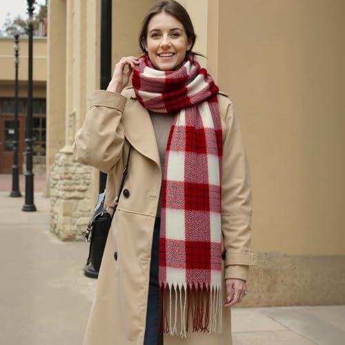 Image of Loritta Winter Scarf for Women, Long Plaid Shawl Wraps Scarves Gifts