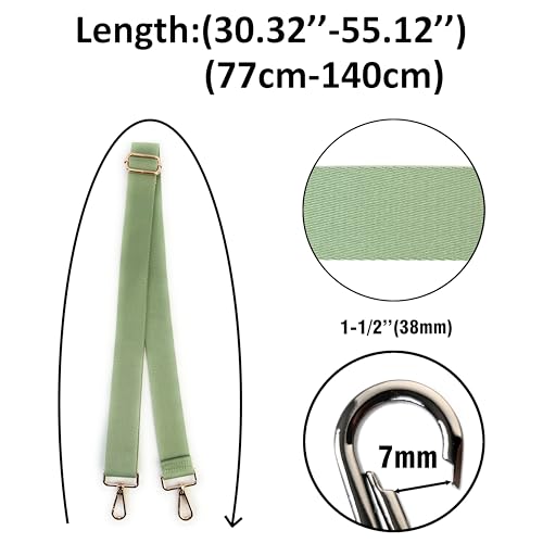 Image of Purse Strap Replacement for Crossbody Bags & Handbags | Premium Webbing with Light Gold Hardware Clip-On Installation Adjustable Length Comfortable Wide Guitar Style Strap