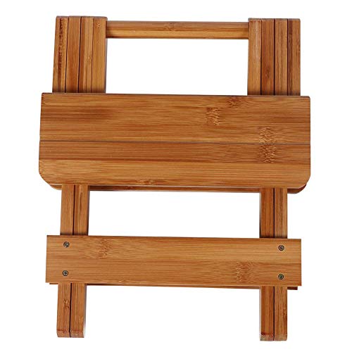 Nofaner Small Square Bench, Portable Foldable Solid Wood Rural Styles Square Bench Ergonomic Design Fine Workmanship For Outdoor Fishing Household Chair Seat #TOP6